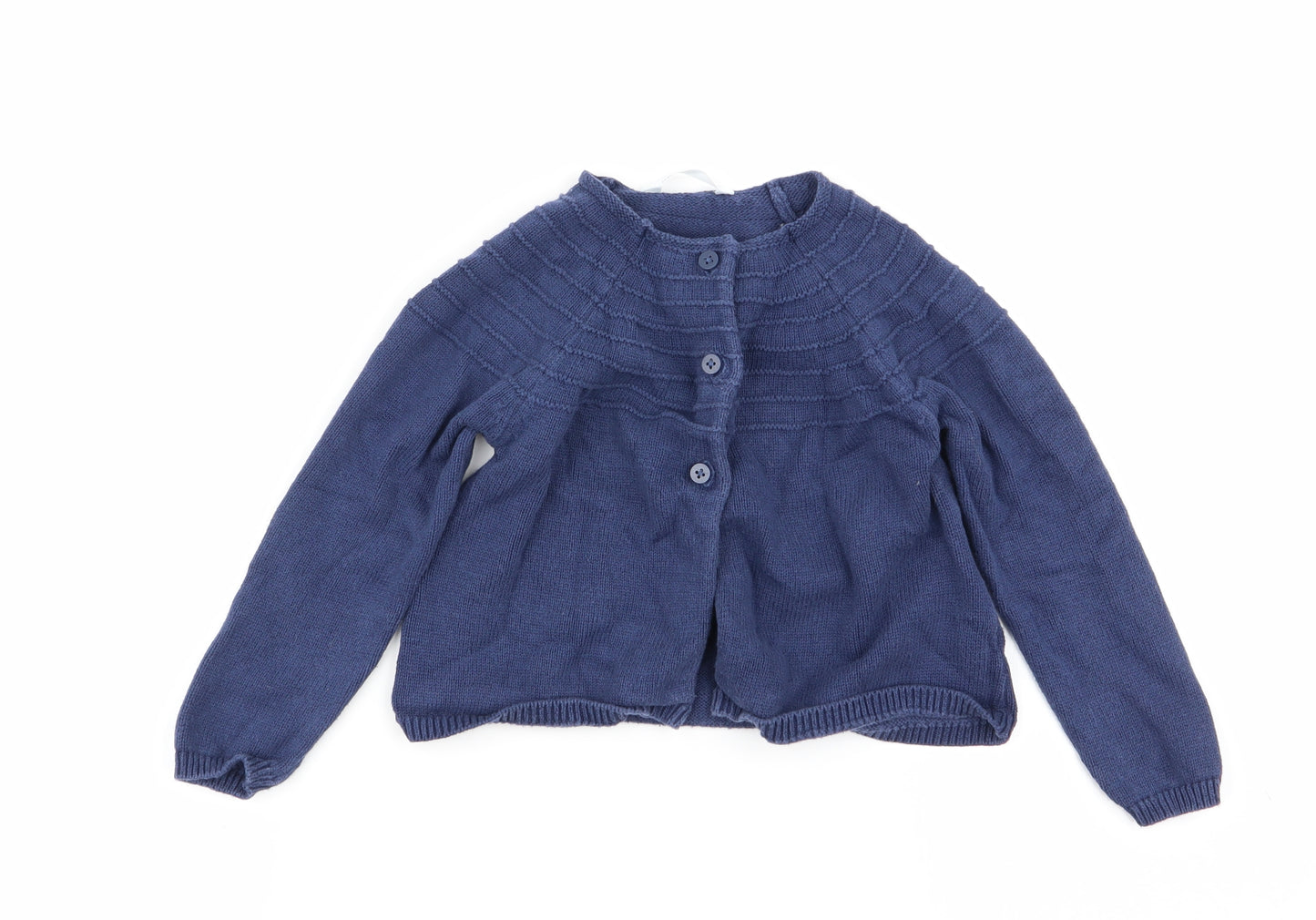 M&S Girls Blue   Cardigan Jumper Size 3-4 Years
