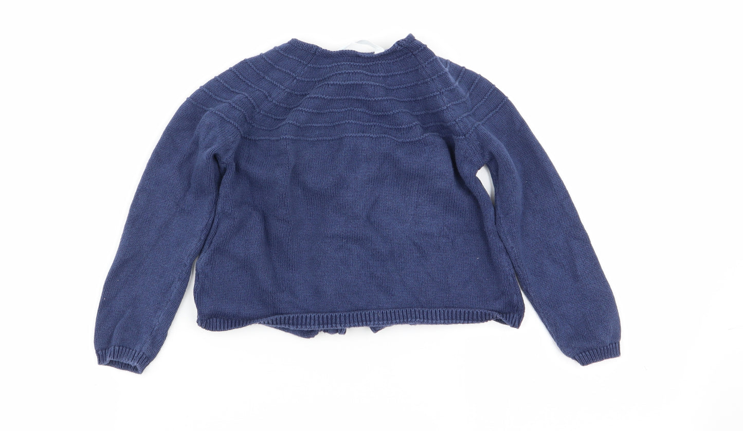 M&S Girls Blue   Cardigan Jumper Size 3-4 Years
