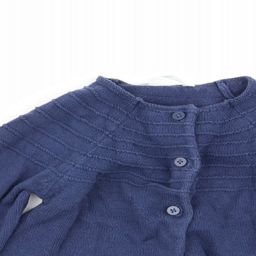 M&S Girls Blue   Cardigan Jumper Size 3-4 Years