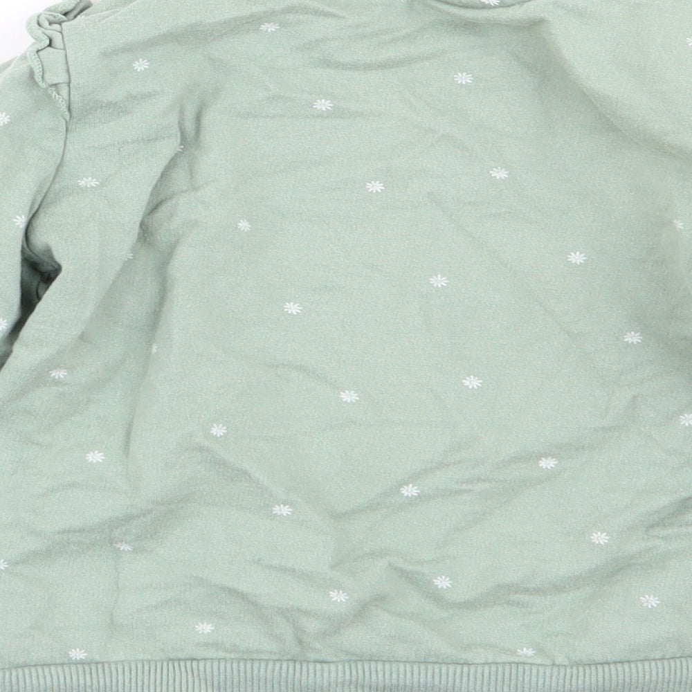 Asda George Girls Green Floral  Pullover Jumper Size 2-3 Years  - peppa pig