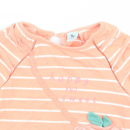 TU Girls Multicoloured Striped  Basic T-Shirt Size 2-3 Years