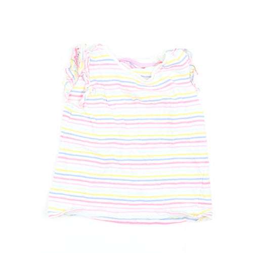 TU Girls Multicoloured Striped  Basic Tank Size 2-3 Years