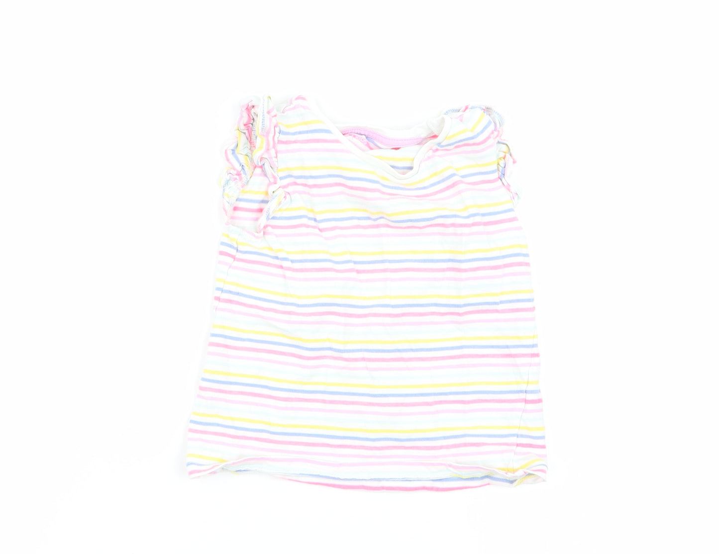 TU Girls Multicoloured Striped  Basic Tank Size 2-3 Years