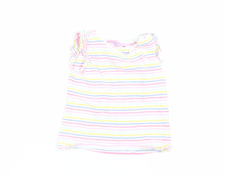 TU Girls Multicoloured Striped  Basic Tank Size 2-3 Years