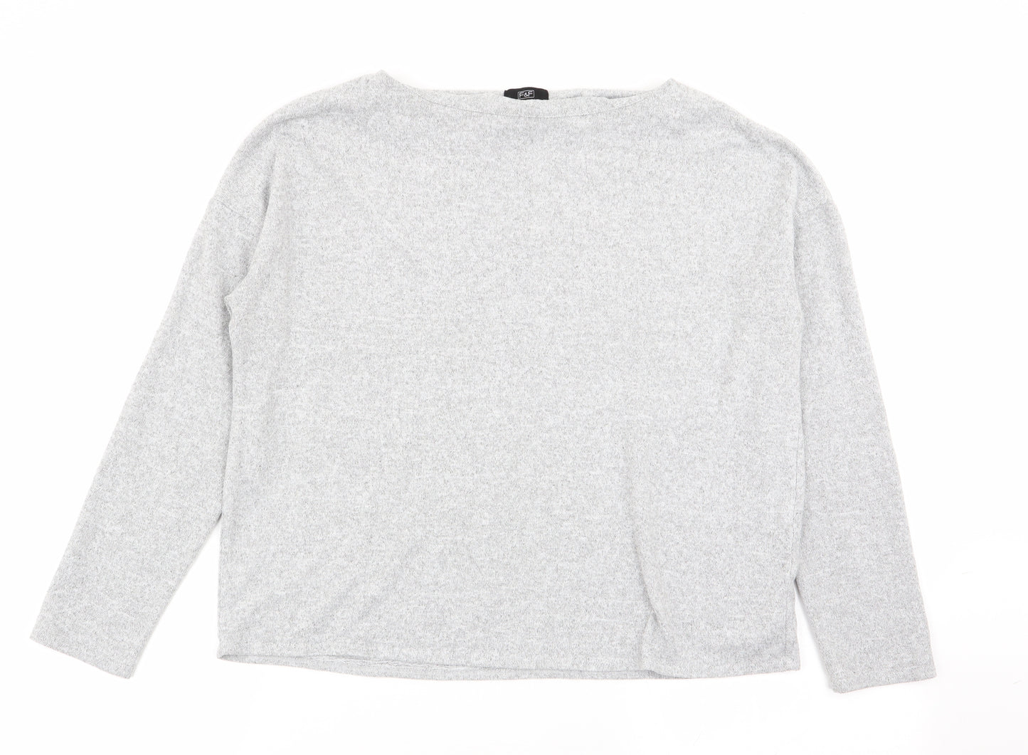 F&F Womens Grey   Basic T-Shirt Size 12