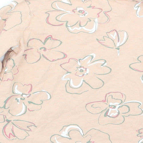 Nutmeg Girls Beige Floral  Basic T-Shirt Size 3-4 Years