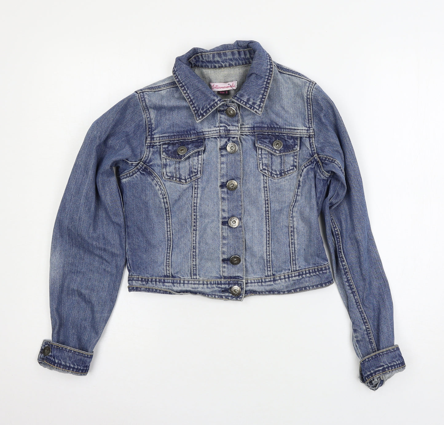 Internacionale Womens Blue  Denim Jacket  Size 8