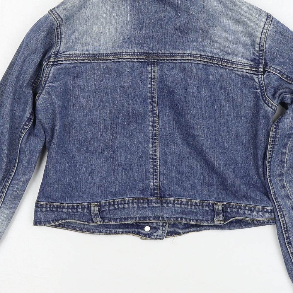 Internacionale Womens Blue  Denim Jacket  Size 8