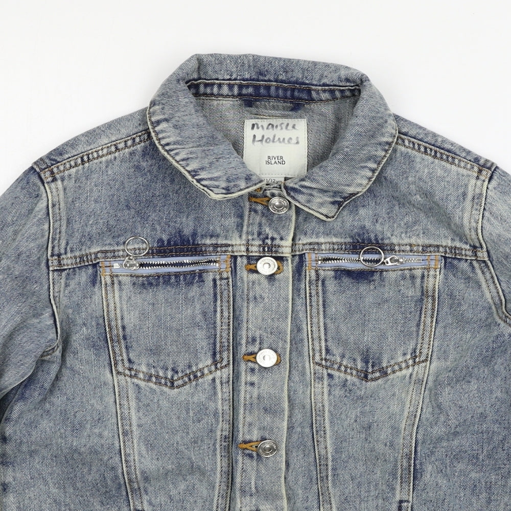 River Island Girls Blue  Denim Jacket  Size 11-12 Years