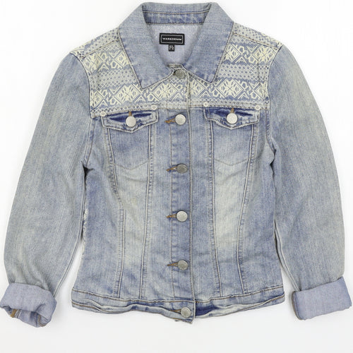 Warehouse Womens Blue  Denim Jacket  Size 6