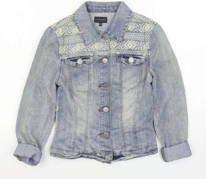 Warehouse Womens Blue  Denim Jacket  Size 6