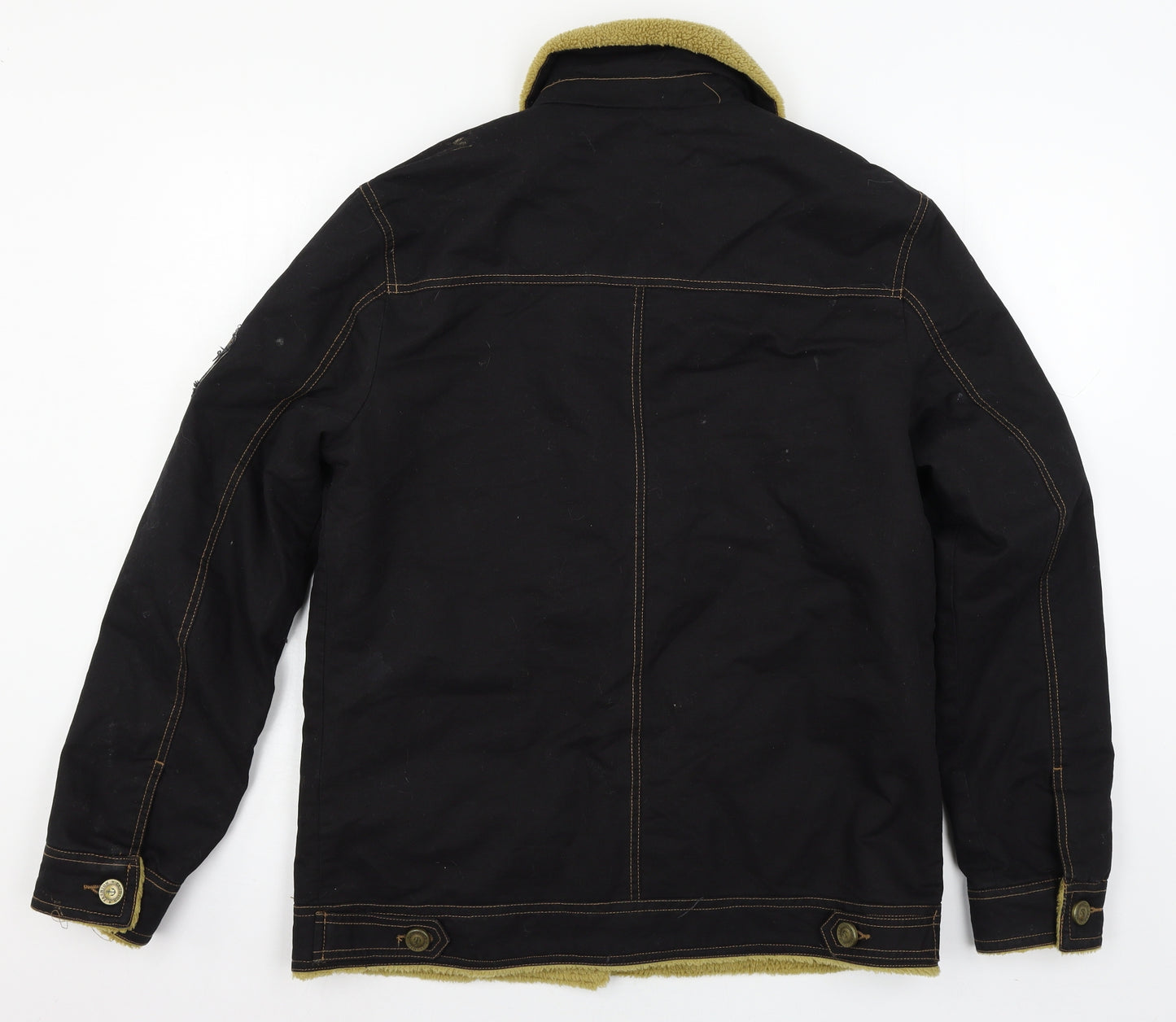 Blu Apparel Mens Black  Denim Jacket  Size M
