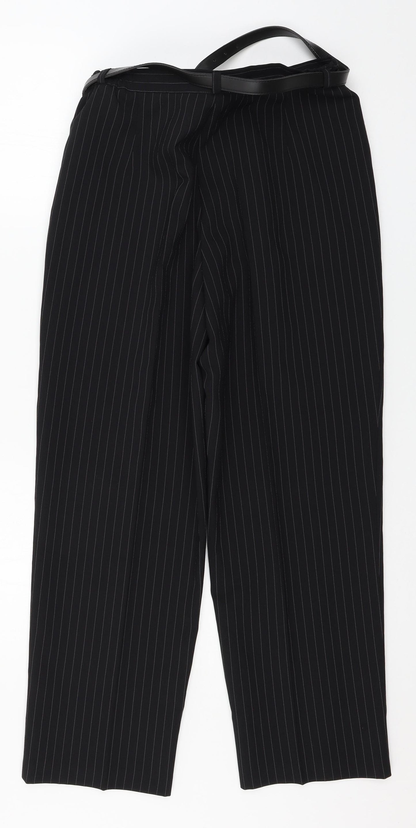 BHS Womens Black Striped  Trousers  Size 14 L26 in