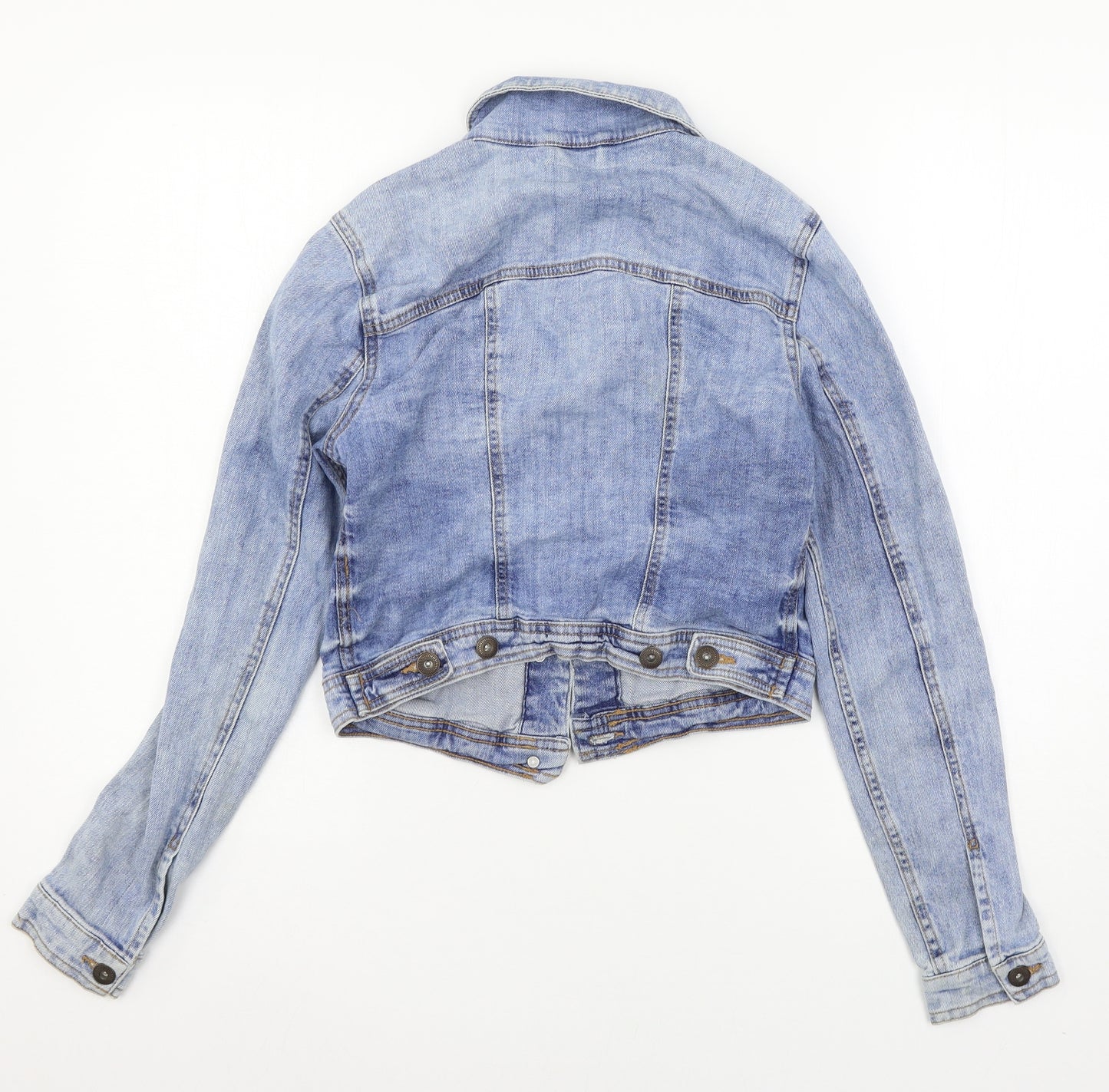 New Look Womens Blue  Denim Jacket  Size 10  - Distressed