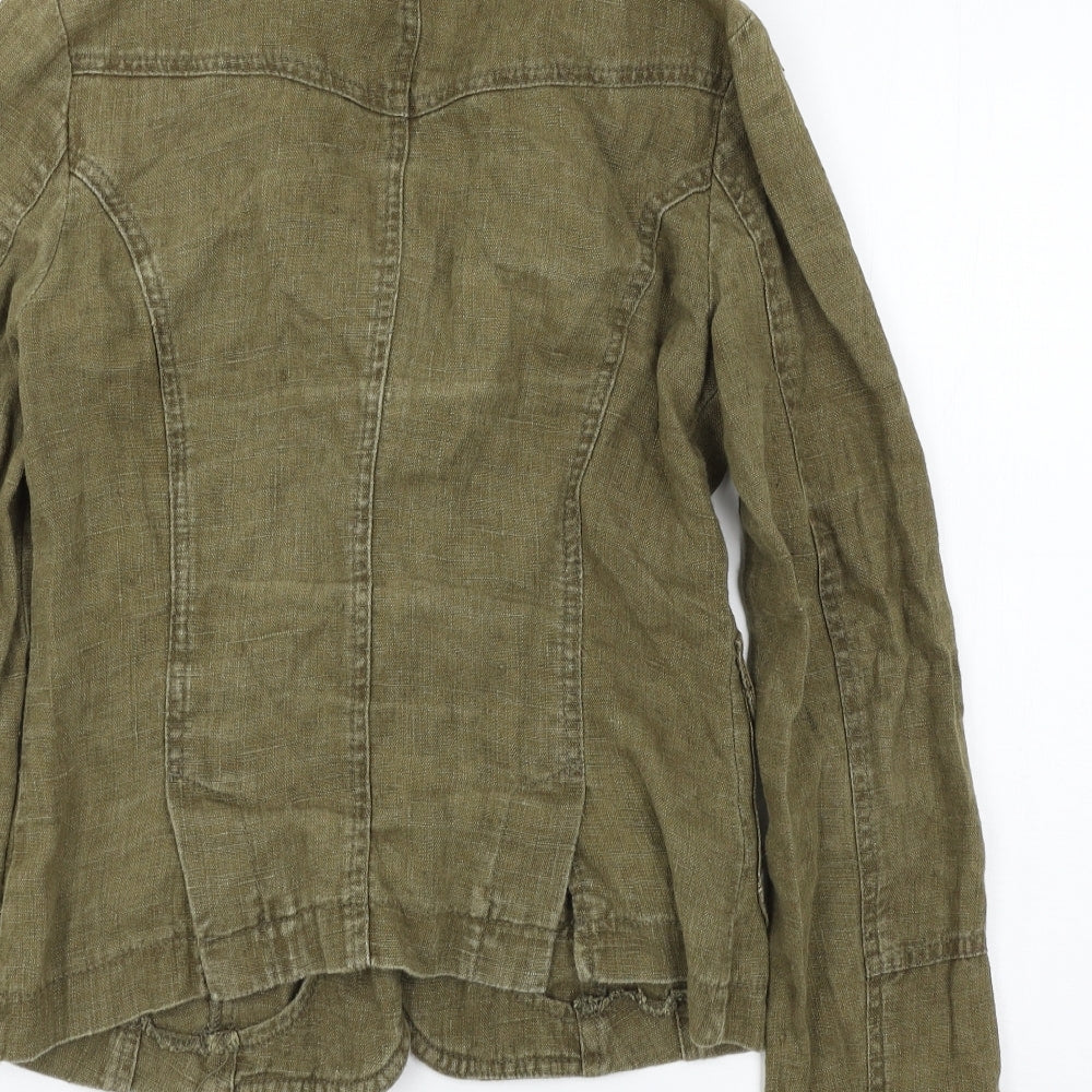 Topshop Womens Green   Jacket Blazer Size 8