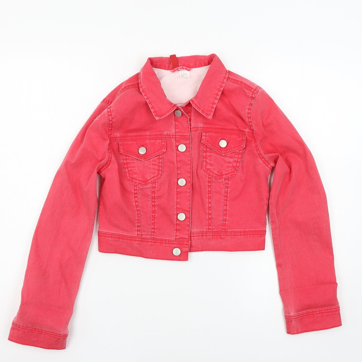H&M Womens Pink  Denim Jacket  Size 8