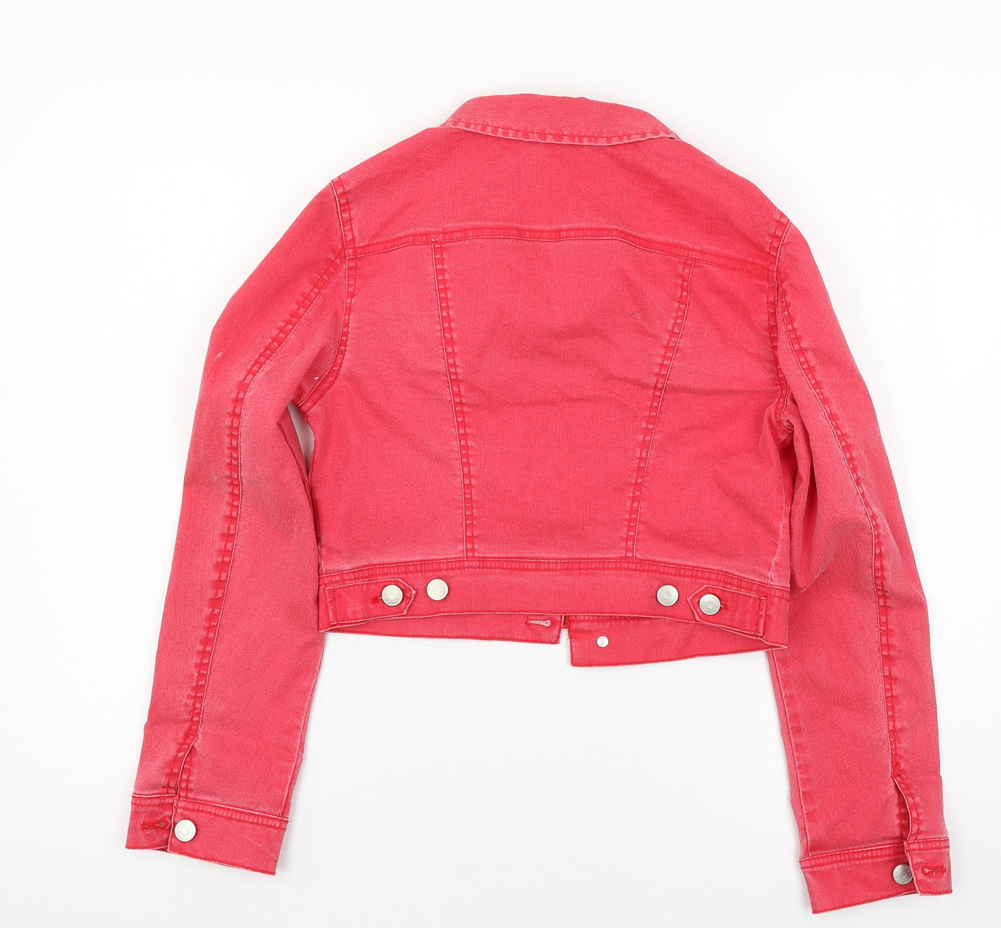 H&M Womens Pink  Denim Jacket  Size 8