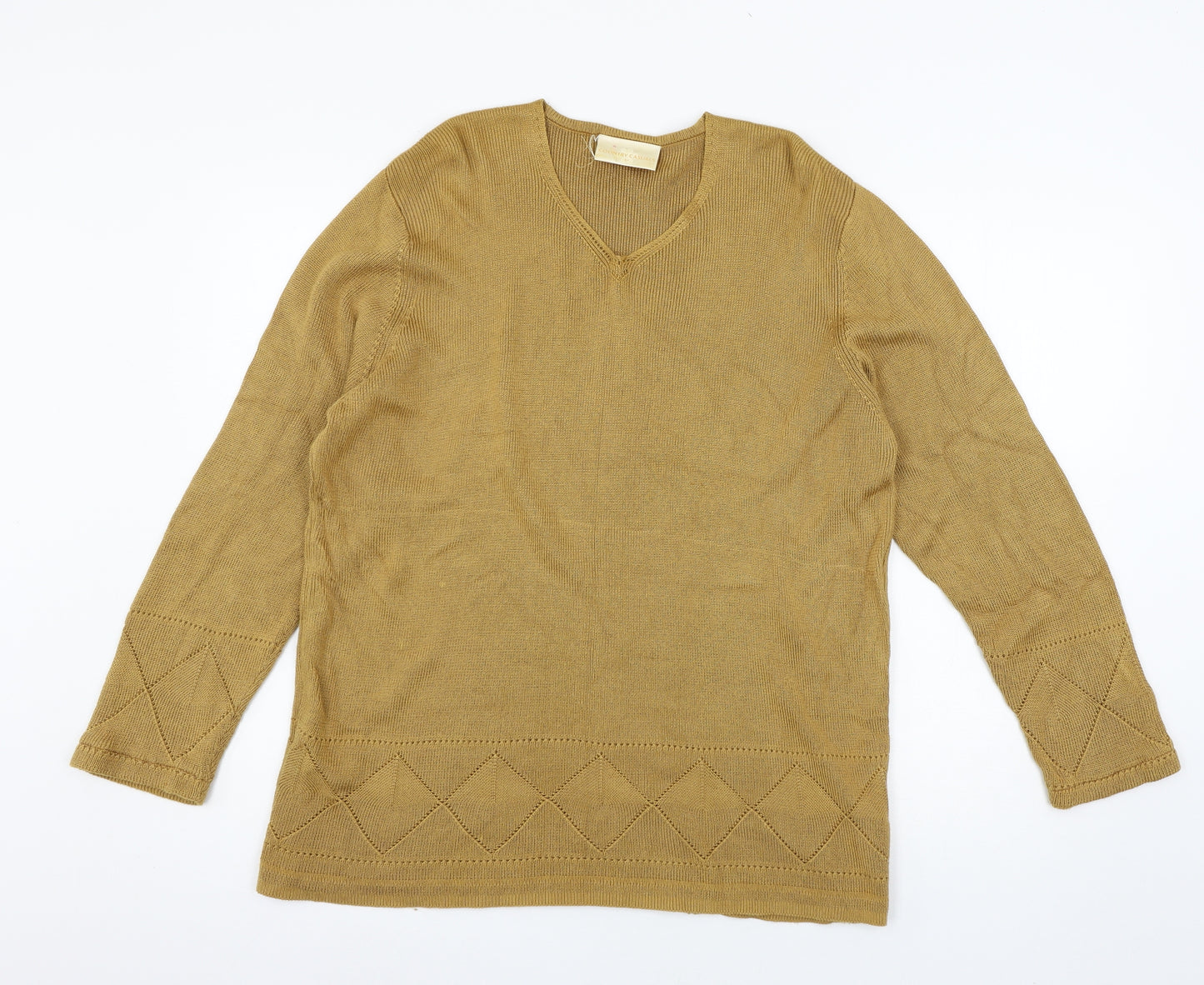 Country Casuals Womens Brown  Knit Pullover Jumper Size L