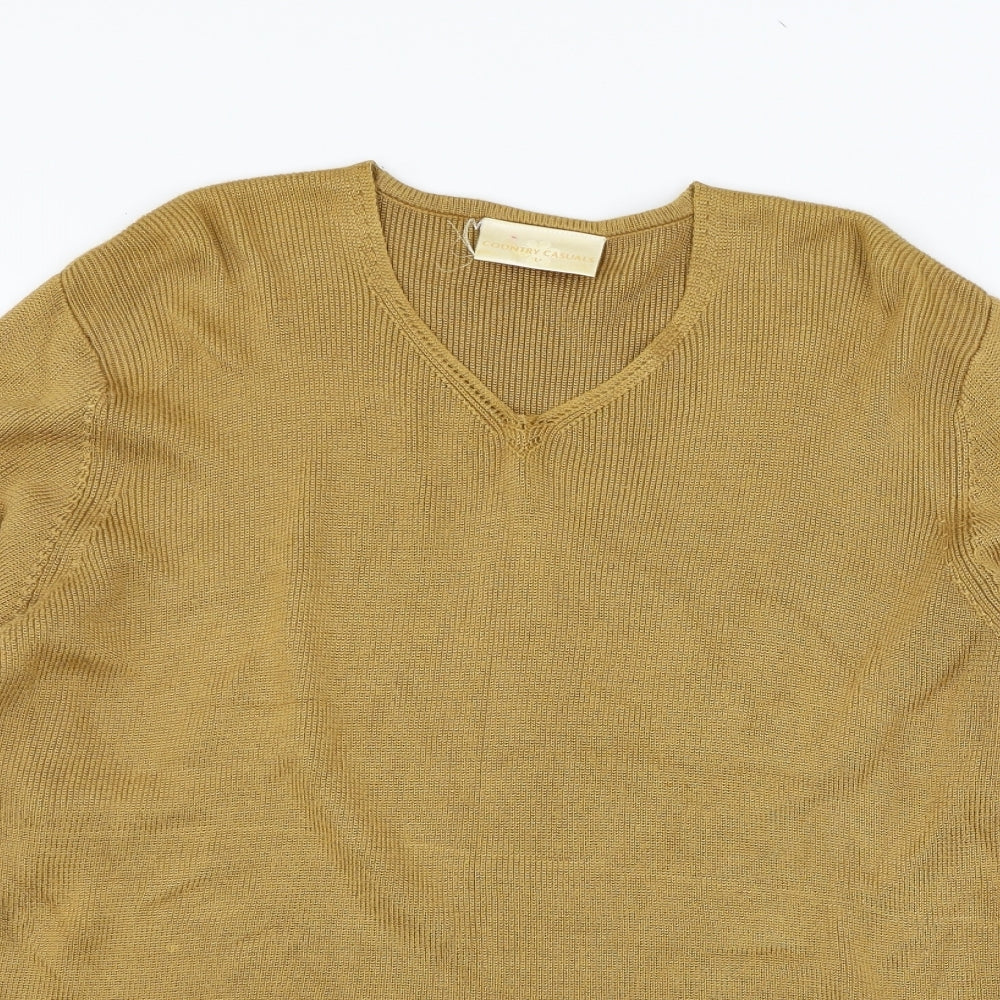 Country Casuals Womens Brown  Knit Pullover Jumper Size L