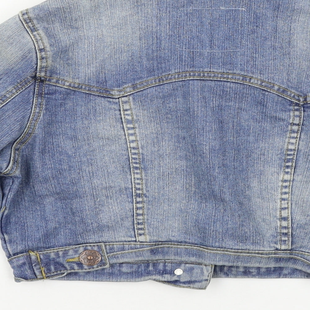 Denim & Co. Womens Blue  Denim Jacket  Size 10