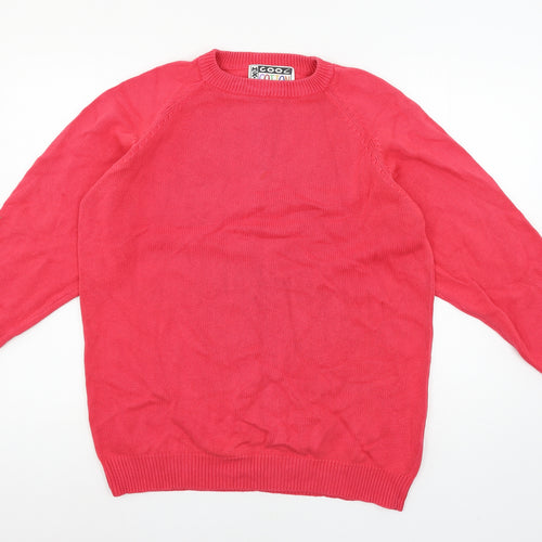 Cool Cotton Womens Pink  Knit Pullover Jumper One Size