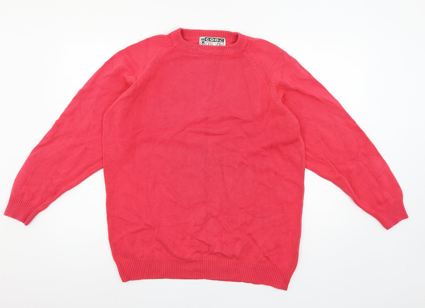 Cool Cotton Womens Pink  Knit Pullover Jumper One Size