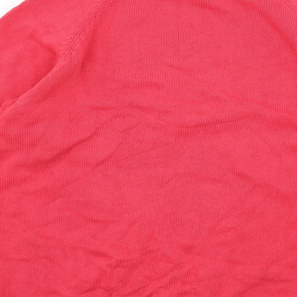 Cool Cotton Womens Pink  Knit Pullover Jumper One Size