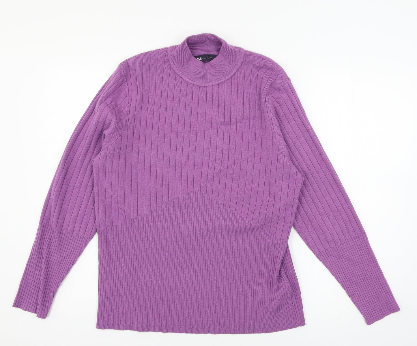 Marks and Spencer Womens Purple  Knit Pullover Jumper Size 18