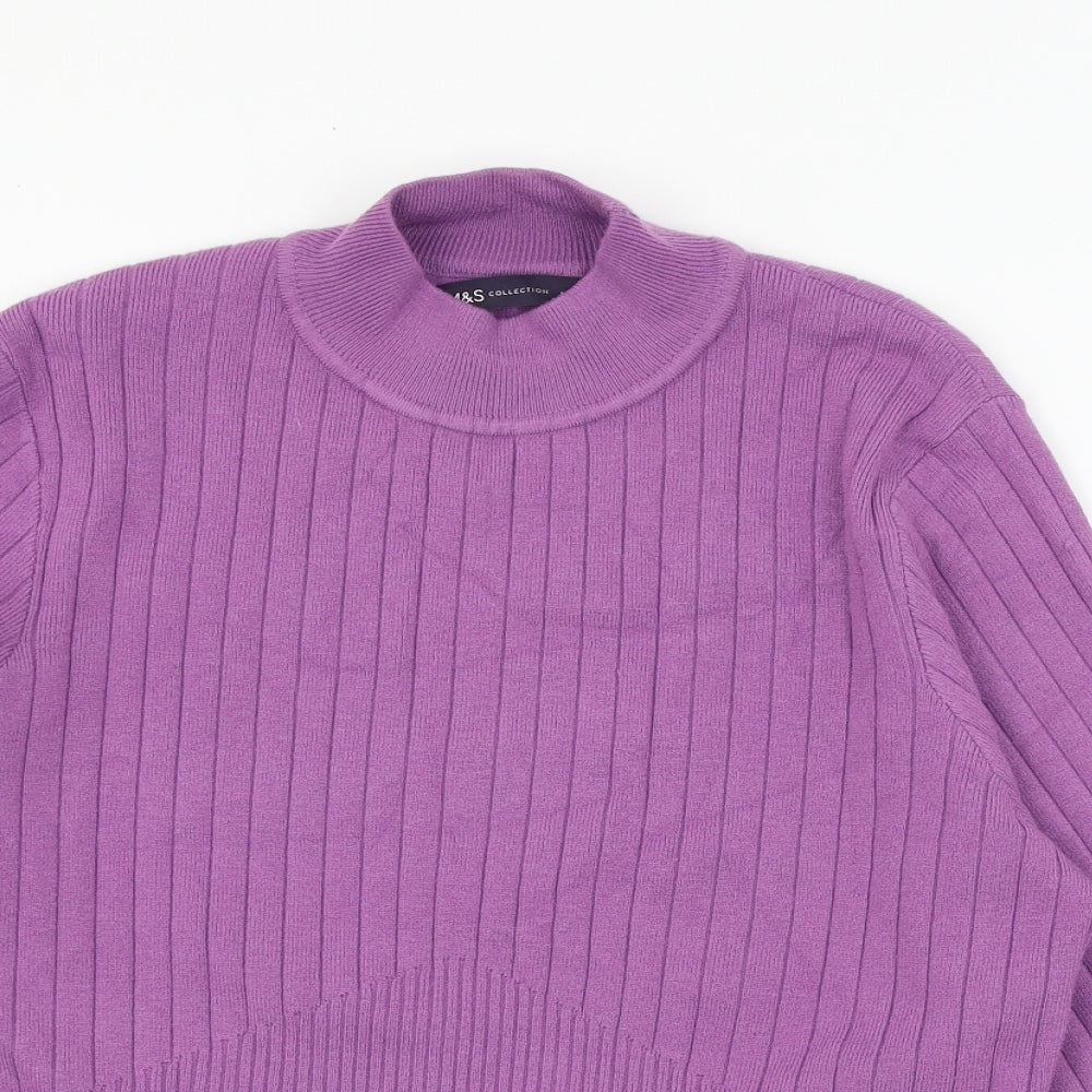 Marks and Spencer Womens Purple  Knit Pullover Jumper Size 18
