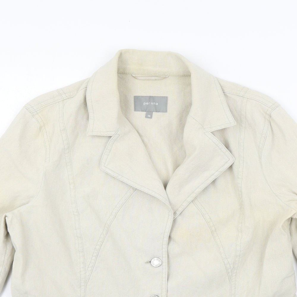 Per Una Womens Ivory   Jacket  Size 16