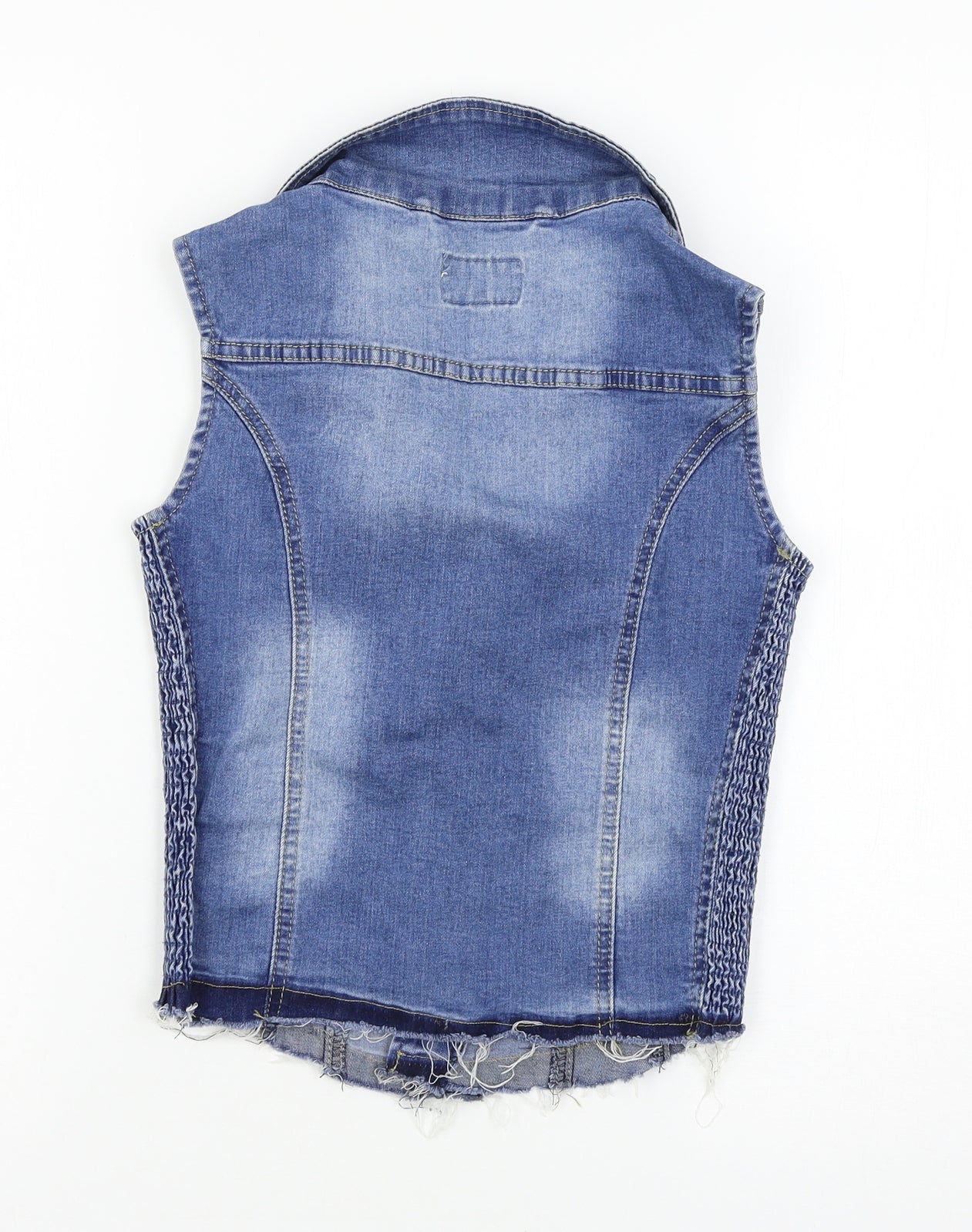 G-Smack Womens Blue  Denim Jacket Waistcoat Size 8