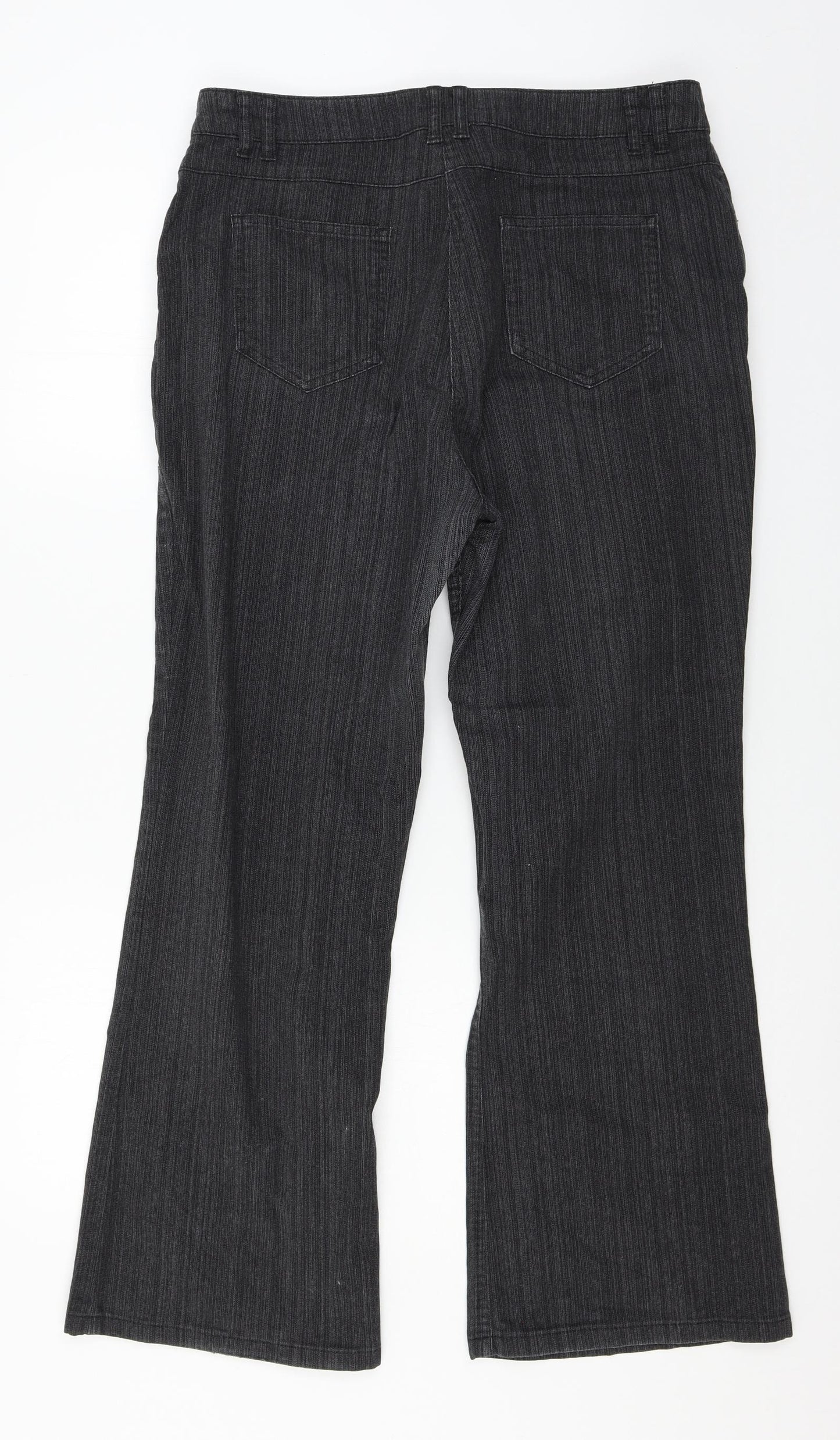 Per Una Womens Grey  Denim Bootcut Jeans Size 16 L26 in