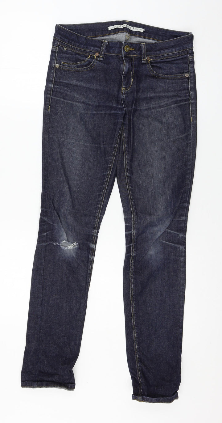 Topshop Womens Blue Denim Skinny Jeans Size 28 in L32 in