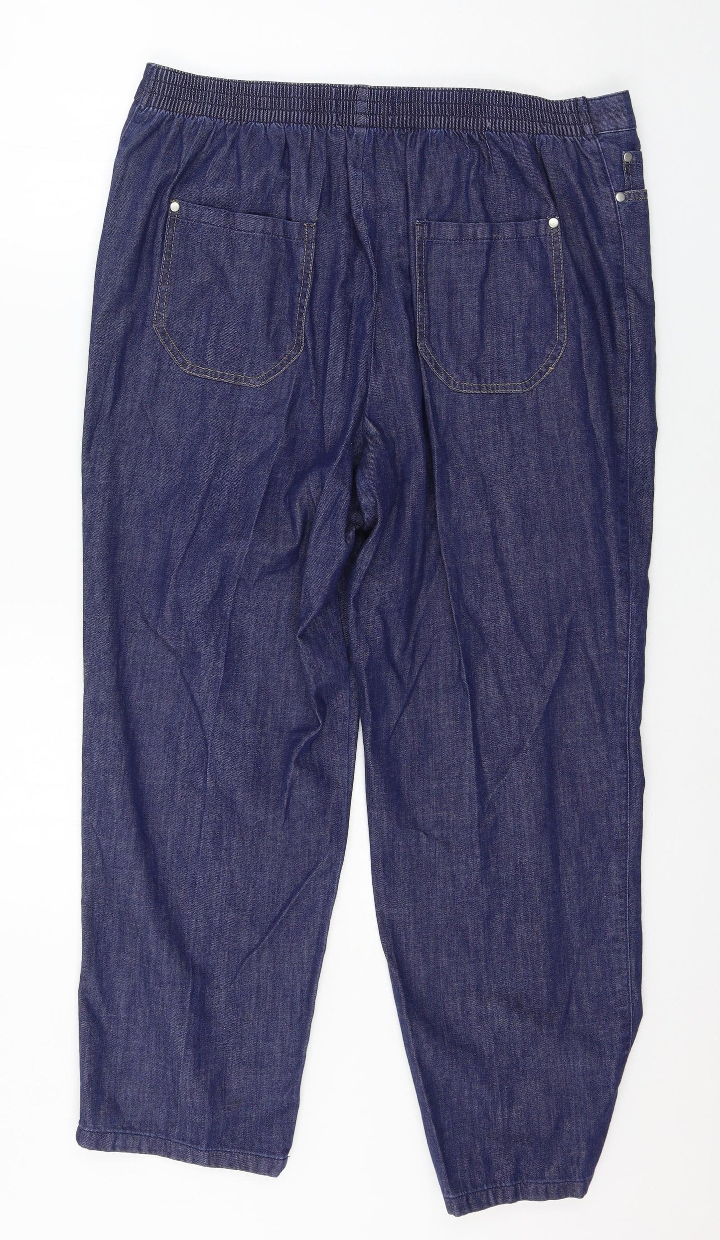 Marks and Spencer Womens Blue  Denim Straight Jeans Size 16 L26 in