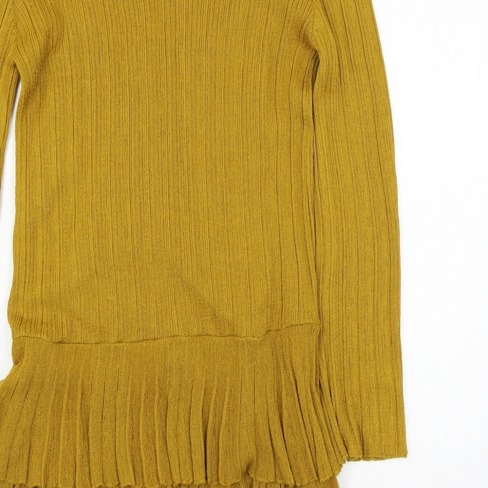 Zara Womens Yellow   Skater Dress  Size S