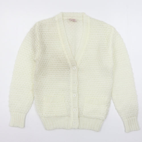 Sunhanit Womens Ivory  Knit Cardigan Jumper Size S