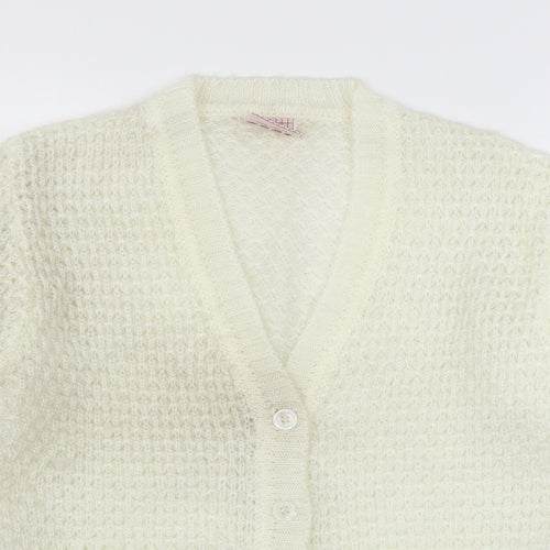 Sunhanit Womens Ivory  Knit Cardigan Jumper Size S