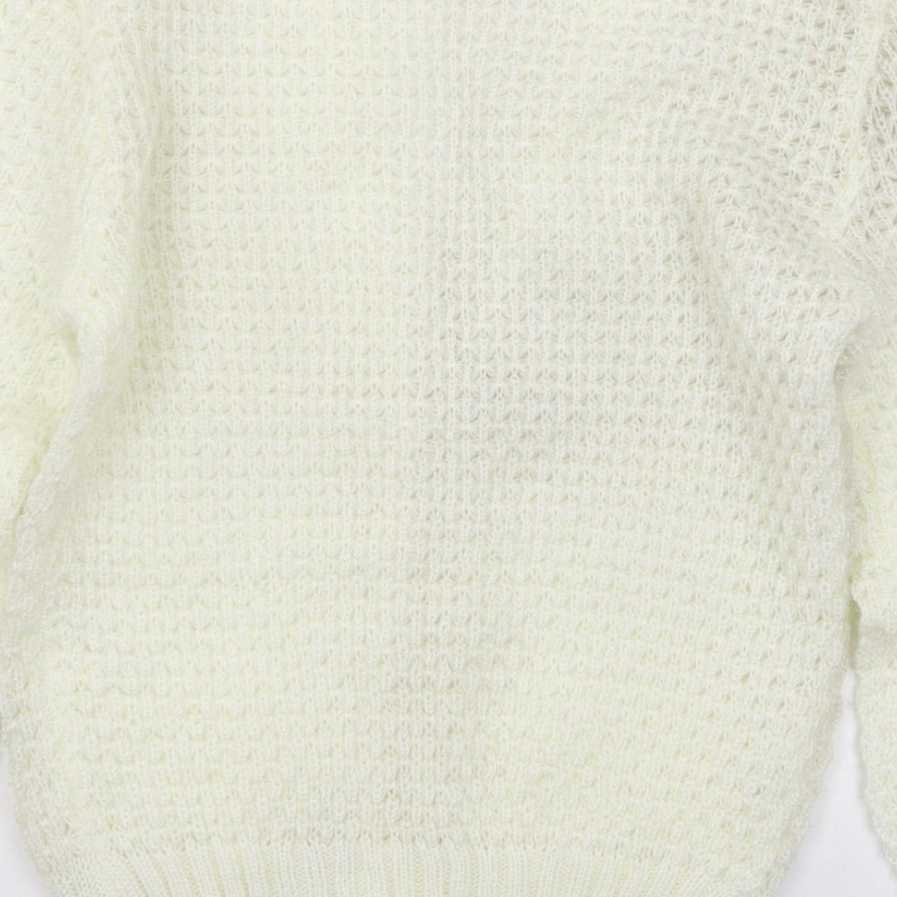 Sunhanit Womens Ivory  Knit Cardigan Jumper Size S