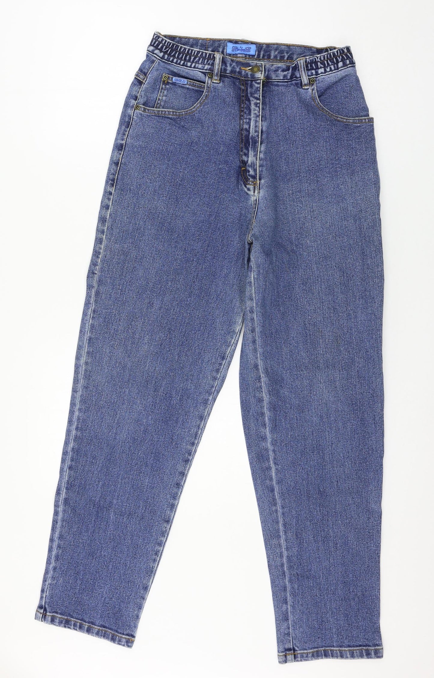 Blue Express Womens Blue  Denim Straight Jeans Size 14 L29 in