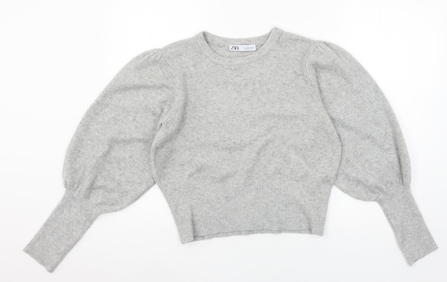 Zara Womens Grey  Knit Pullover Jumper Size L