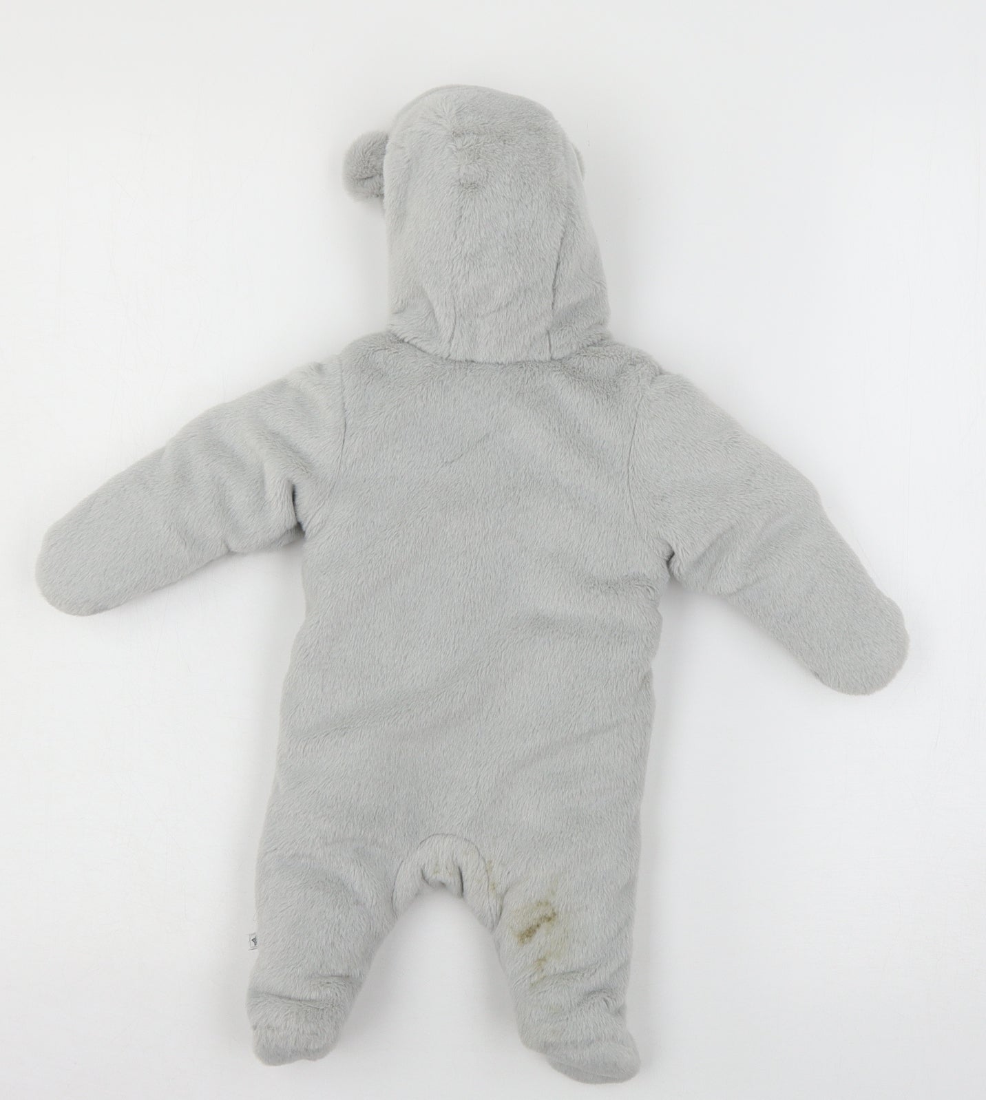 mamas & papas Baby Grey Solid  Babydoll One Piece Size Newborn