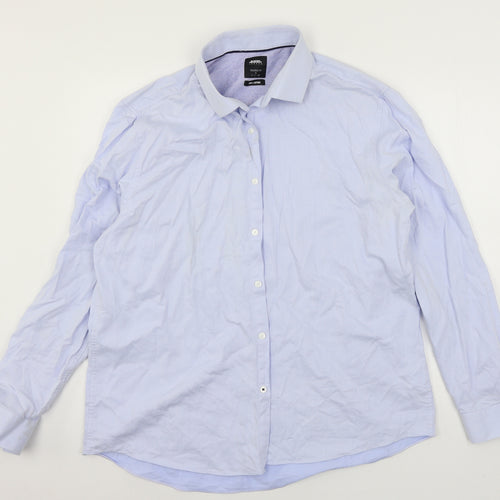 Burton Mens Blue    Button-Up Size 17.5