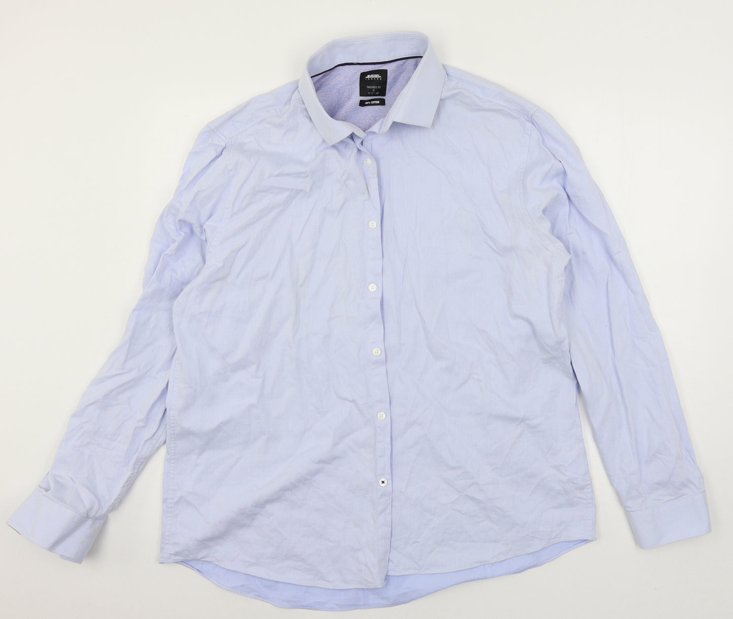Burton Mens Blue    Button-Up Size 17.5