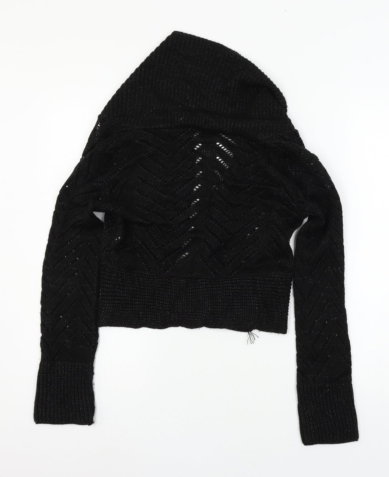 Krisp Womens Black  Knit Cardigan Jumper Size 10