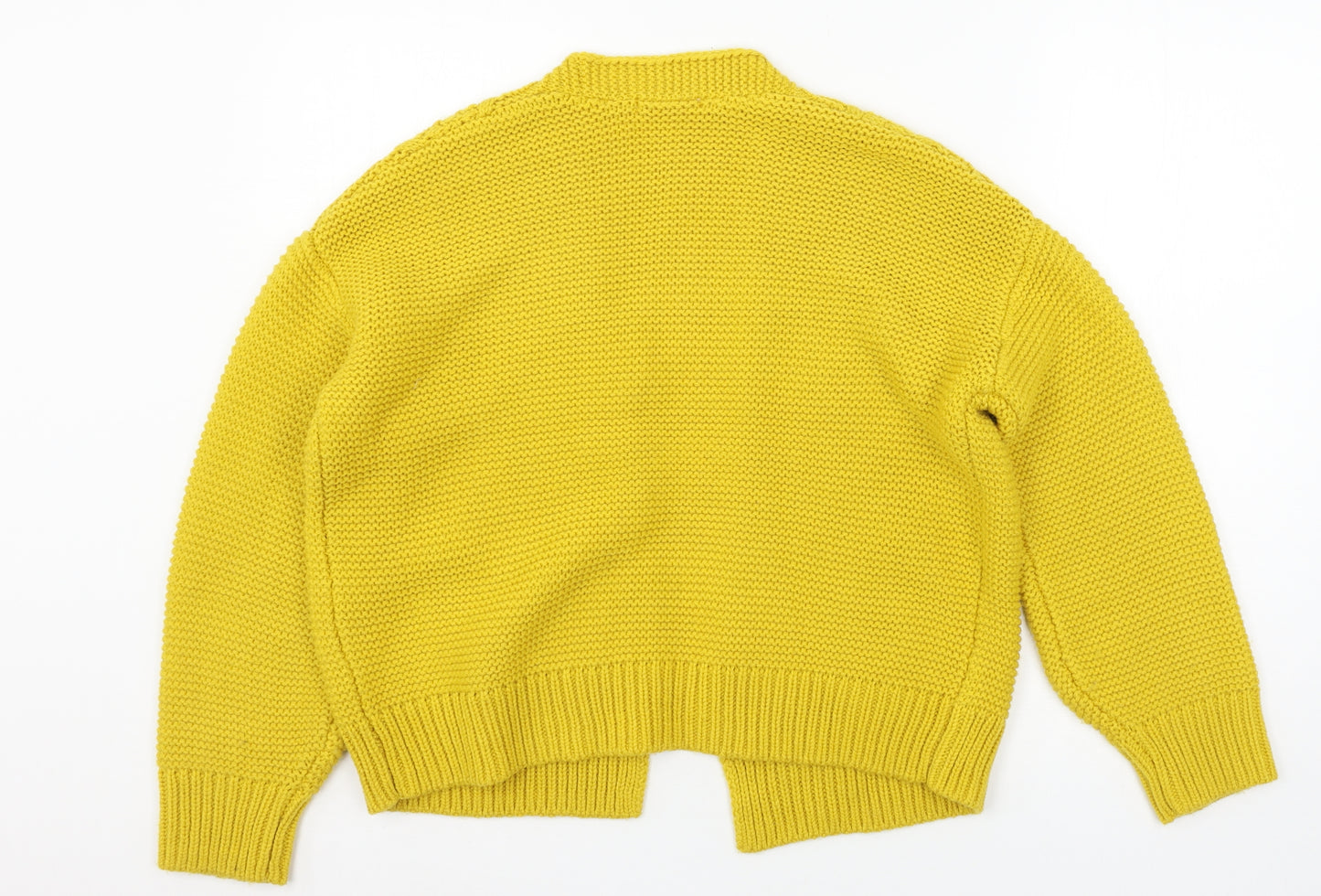 TU Womens Yellow  Knit Cardigan Jumper Size 10