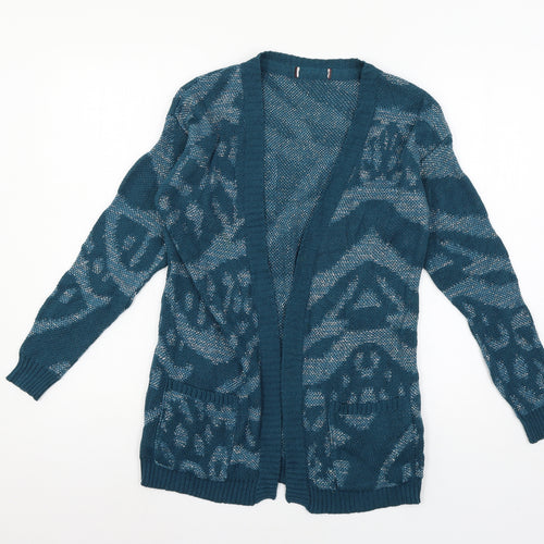 limited collection Womens Blue Striped  Cardigan Jumper Size 10