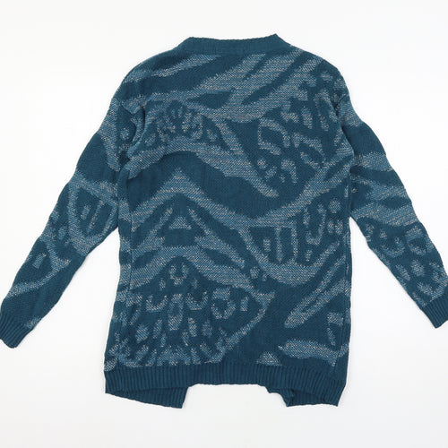 limited collection Womens Blue Striped  Cardigan Jumper Size 10