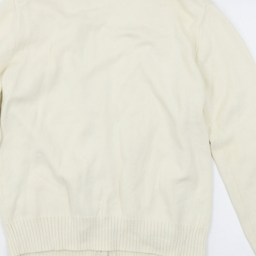 George Womens Ivory  Knit Cardigan Jumper Size S