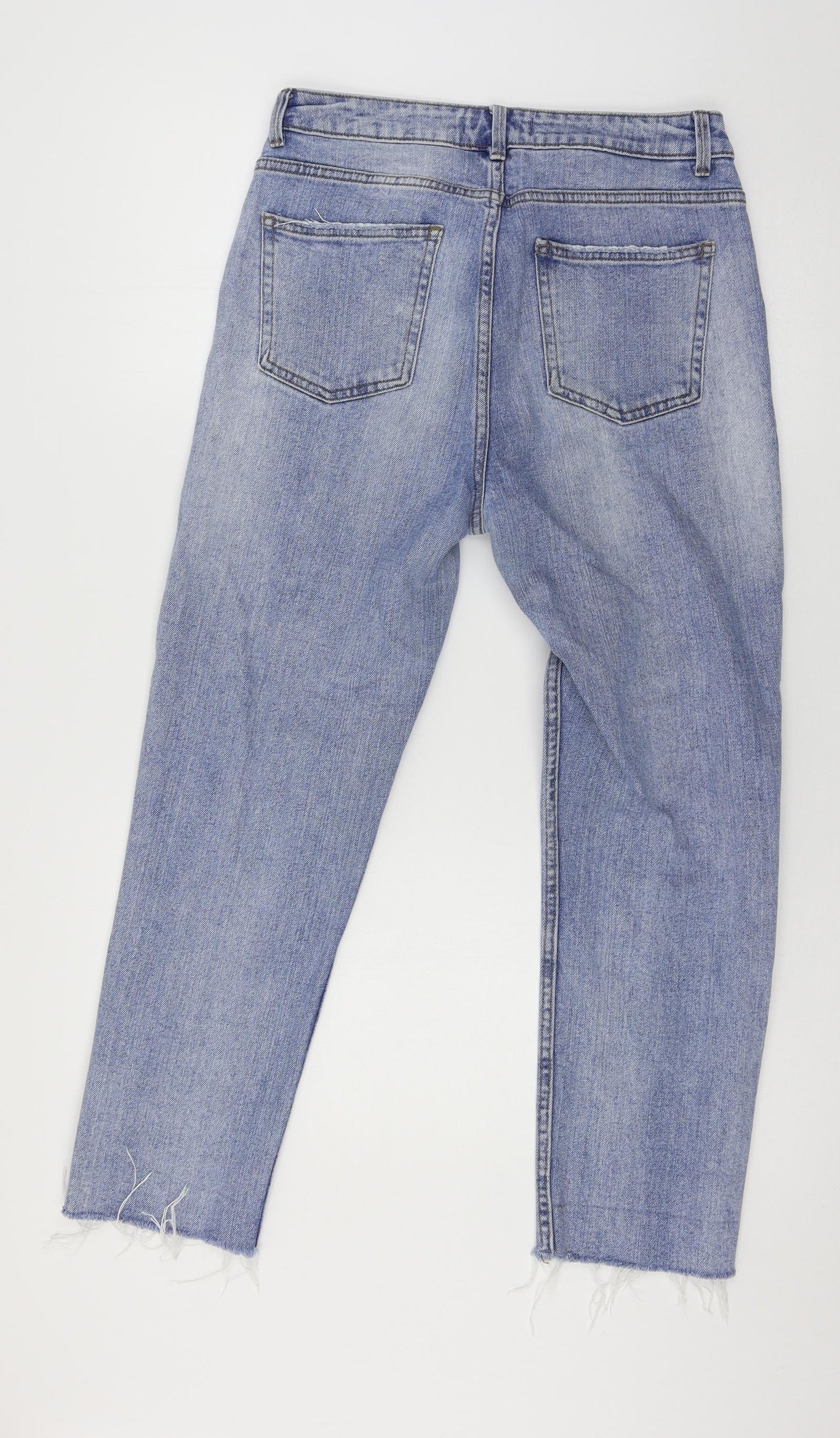 Denim & Co. Womens Blue  Denim Straight Jeans Size 12 L25 in