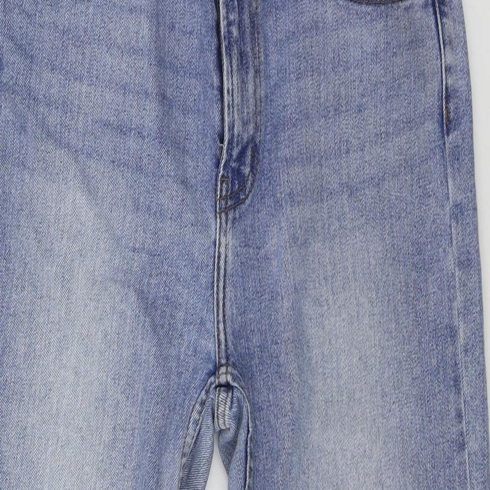 Denim & Co. Womens Blue  Denim Straight Jeans Size 12 L25 in